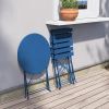 Sr Steel Patio Bistro Set, Folding Outdoor Patio Furniture Sets, 3 Piece Patio Set Of Foldable Patio Table And Chairs
