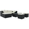 Large Outdoor Wicker Sofa Set, Pe Rattan, Movable Cushion, Sectional Lounger Sofa, For Backyard, Porch, Pool, Beige