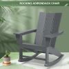 Rocking Adirondack Chairs Patio Rocker All-Weather Resistant, Hdpe Plastic Resin Outdoor Lounge Furniture,Lawn Chairs For Campfire, Fire Pit, Garden,