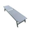 Outdoor 2-Pcs Set Chaise Lounge Chairs, Five-Position Adjustable Aluminum Recliner, All Weather For Patio, Beach, Yard, Pool Rt