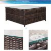Backyard Patio Garden Pe Rattan Sectional  Corner Sofa Furniture Set 7 Pieces