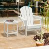 Adirondack Outdoor Side Table, Hdpe Plastic End Tables For Patio, Backyard, Pool, Indoor Outdoor Companion, Easy Maintenance Weather Resistant Lawn Fu