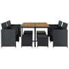 Backyard Garden Pe Wicker For 8 People Dining Table Set