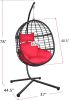 Hanging Chair, Indoor Outdoor Hanging Egg Chair With Stand, Durable Wicker Porch Swing Hammock Chair Sets, Heavy Duty Uv Protective Frame And Waterpro