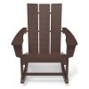 Rocking Adirondack Chairs Patio Rocker All-Weather Resistant, Hdpe Plastic Resin Outdoor Lounge Furniture,Lawn Chairs For Campfire, Fire Pit, Garden,