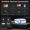 Mooka Wifi Projector 7500L Hd 1080P Movie Home Theater 200'' Display Wireless Us