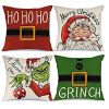 18X18 In Of For Christmas Decorations Green Buffalo Plaid Grinch Christmas Pillow Covers