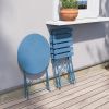 Sr Steel Patio Bistro Set, Folding Outdoor Patio Furniture Sets, 3 Piece Patio Set Of Foldable Patio Table And Chairs