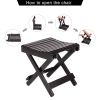 Folding Bamboo Step Stool For Shower, Leg Shaving And Foot Rest, Fully Assembled Wooden Spa Bath Chair For Adults Kids Disabled Women Elderly