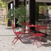 Sr Steel Patio Bistro Set, Folding Outdoor Patio Furniture Sets, 3 Piece Patio Set Of Foldable Patio Table And Chairs