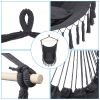 Tassel Hammock Chair Hanging Rope Swing Seat With 2 Cushions