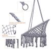 Hammock Chair Macrame Swing Max 330 Lbs Hanging Cotton Rope Hammock Swing Chair For Indoor And Outdoor