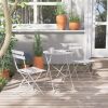Sr Steel Patio Bistro Set, Folding Outdoor Patio Furniture Sets, 3 Piece Patio Set Of Foldable Patio Table And Chairs