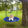 (Do Not Sell On Ebay) 40" Kids Outdoor Round Net Hanging Rope Nest Tree Swing Children Patio Toys Rt