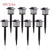 2/4/6/8Pcs Led Solar Pathway Lights Waterproof Outdoor Solar Lamp For Garden/Landscape/Yard/Patio/Driveway/Walkway Lighting