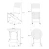 Premium Steel Patio Bistro Set, Folding Outdoor Patio Furniture Sets, 3 Piece Patio Set Of Foldable Patio Table And Chairs