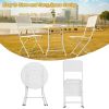 Premium Steel Patio Bistro Set, Folding Outdoor Patio Furniture Sets, 3 Piece Patio Set Of Foldable Patio Table And Chairs