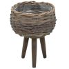 Planter 3 Pcs Wicker With Pe Lining