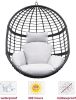 Hanging Chair, Indoor Outdoor Hanging Egg Chair With Stand, Durable Wicker Porch Swing Hammock Chair Sets, Heavy Duty Uv Protective Frame And Waterpro