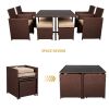 Backyard Garden Pe Wicker For 8 People Dining Table Set