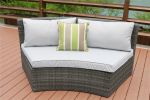 Direct Wicker Outdoor And Garden Patio Sofa Set 6Pcs Reconfigurable Stylish And Modern Style With Seat Cushion And Coffee Table