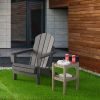 Double Outdoor Side Table, Rectangular Patio Side Table 14.2' X 18.5' X 22.6' In Hdpe, Weather Resistant And Waterproof For Camping, Picnic, Cookouts,