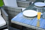 Direct Wicker 11-Piece Outdoor Pe Rattan Wicker Patio Dining Table Set Garden Outdoor Patio Furniture Set