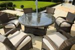 Direct Wicker Outdoor Patio Furniture 7Pcs Cast Aluminum Dining Table And Chair