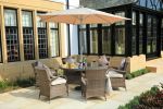 Direct Wicker Outdoor Patio Furniture 7Pcs Cast Aluminum Dining Table And Chair