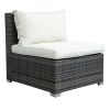Patio Furniture Sets, 8-Piece Patio Wicker Corner Sofa With Cushions, Ottoman And Coffee Table