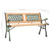 Garden Bench 48" Cast Iron And Solid Firwood