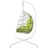 Swing Egg Chair  Stand Indoor Outdoor Wicker Rattan Patio Basket Hanging Chair With C Type Bracket