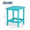 Adirondack Outdoor Side Table, Hdpe Plastic End Tables For Patio, Backyard, Pool, Indoor Outdoor Companion, Easy Maintenance Weather Resistant Lawn Fu