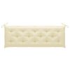 Garden Bench With Cushion 61.8" Solid Acacia Wood