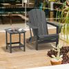 Adirondack Outdoor Side Table, Hdpe Plastic End Tables For Patio, Backyard, Pool, Indoor Outdoor Companion, Easy Maintenance Weather Resistant Lawn Fu