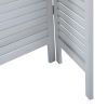 Sycamore Wood 8 Panel Screen Folding Louvered Room Divider