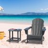 Adirondack Outdoor Side Table, Hdpe Plastic End Tables For Patio, Backyard, Pool, Indoor Outdoor Companion, Easy Maintenance Weather Resistant Lawn Fu