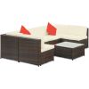 Backyard Patio Garden Pe Rattan Sectional  Corner Sofa Furniture Set 7 Pieces