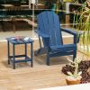 Adirondack Outdoor Side Table, Hdpe Plastic End Tables For Patio, Backyard, Pool, Indoor Outdoor Companion, Easy Maintenance Weather Resistant Lawn Fu