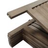 Sycamore Wood 8 Panel Screen Folding Louvered Room Divider