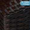 Outdoor Garden Patio Furniture 5-Piece Brown Pe Rattan Wicker Sectional Cushioned Sofa Sets
