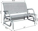 2 Person Swing Glider Chair Patio Swing Bench Rocking Seat For Outdoor Patio,Backyard,Deck Swimming Pool