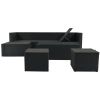 Large Outdoor Wicker Sofa Set, Pe Rattan, Movable Cushion, Sectional Lounger Sofa, For Backyard, Porch, Pool, Beige