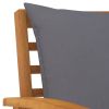 Garden Bench 47.2" With Dark Gray Cushion Solid Acacia Wood