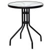 Garden Furniture Outdoor Patio Bistro 3 Pieces Set Of Round Table And Folding Chairs