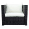 Patio Furniture Sets, 8-Piece Patio Wicker Corner Sofa With Cushions, Ottoman And Coffee Table