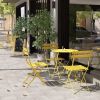 Sr Steel Patio Bistro Set, Folding Outdoor Patio Furniture Sets, 3 Piece Patio Set Of Foldable Patio Table And Chairs