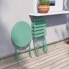 Sr Steel Patio Bistro Set, Folding Outdoor Patio Furniture Sets, 3 Piece Patio Set Of Foldable Patio Table And Chairs